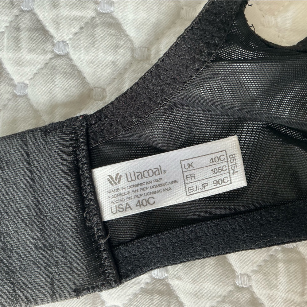 Wacoal Black Slimline Seamless Underwire Minimizer Bra 40C - Picture 6 of 12